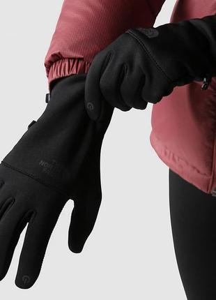 Оригінальні жіночі рукавички the north face/чорні рукавички2 фото