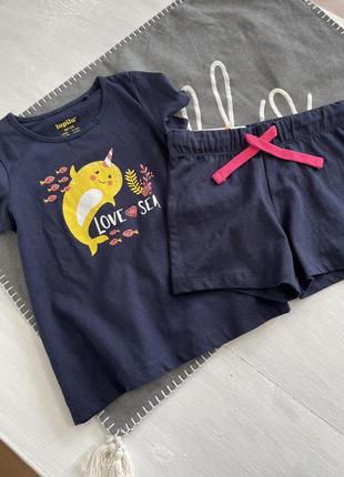 Комплект футболка+шорти lupilu для дівчинки1 фото