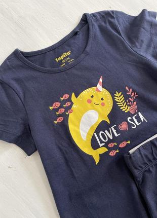 Комплект футболка+шорти lupilu для дівчинки2 фото