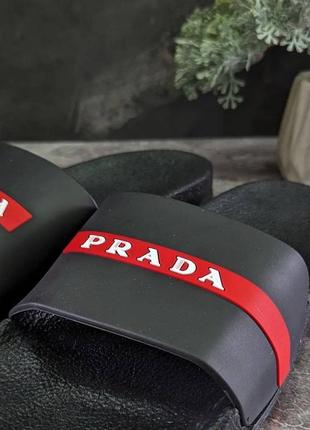 Чоловічі тапочки prada чорні / якісні тапки від прада2 фото