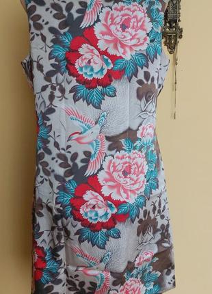Роскошное шелковое платье,цветочный принт,7 фото