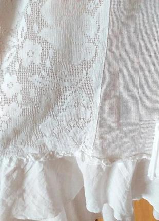 Кремовая женская туника с короткими рукавами, асимметричная, размер l/405 фото