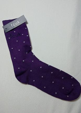 Носки женские. носки фиолетовые. носки в горошек. шкарпетки фіолетові в горошок2 фото