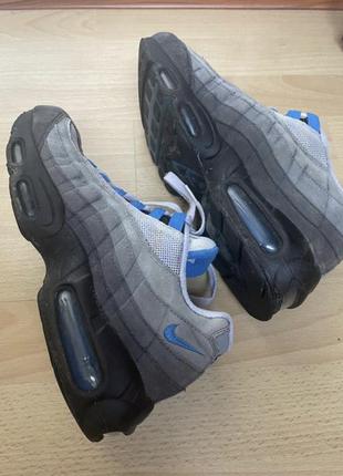 Кроссовки nike air max 95 laser blue серо-синего цвета