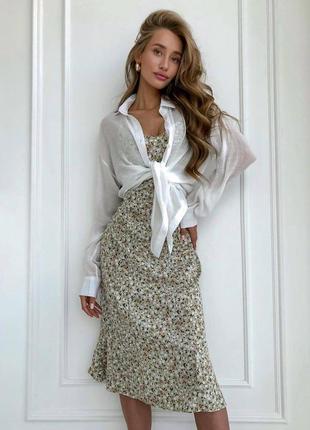 Костюм двойное платье и рубашка