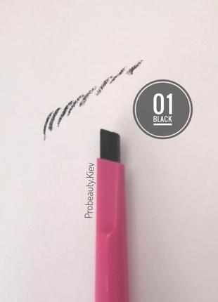 №01 black олівець для брів стійкий карандаш для бровей fairy girl probeauty2 фото