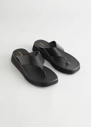 Сандалии &amp; other stories leather thong strap sandals cos / 39