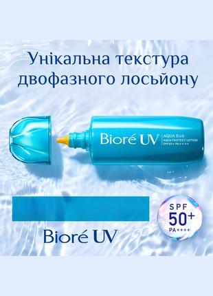 Хіт! санскрін-лосьон biore uv aqua protect lotion spf 50 + pa++++