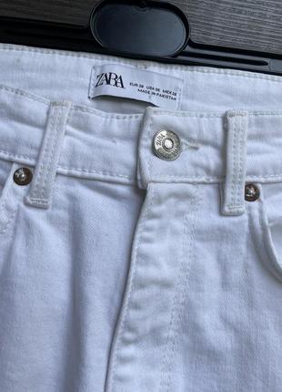 Длинная белая джинсовая юбка на высокой посадке zara, 38 стрейч4 фото