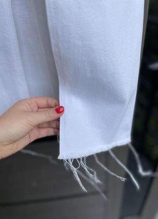 Длинная белая джинсовая юбка на высокой посадке zara, 38 стрейч6 фото