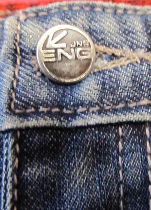 Стильні джинси на манжеті з потертостями 1,5-3 роки7 фото