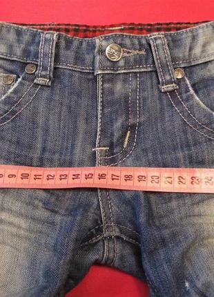 Стильні джинси на манжеті з потертостями 1,5-3 роки9 фото