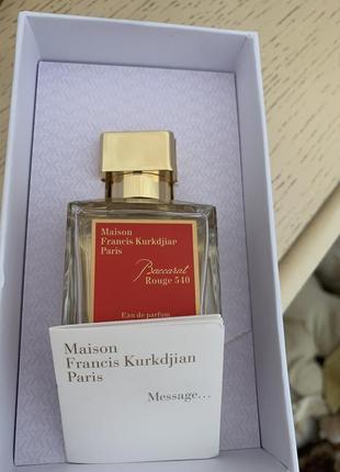 Maison francis kurkdjian baccarat rouge 540 парфюмированная вода унисекс, 70 мл