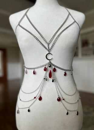 Портупея из цепей moonchild бодичейн bodychain harness