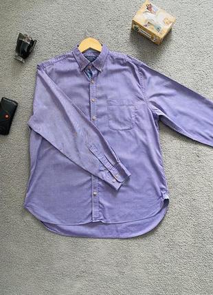 Коттоновая рубашка сиреневого цвета