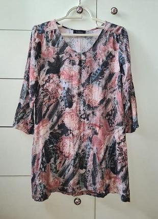Туника тонкая воздушная, вискоза, принт6 фото