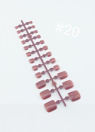 Накладные ногти +клей для педикюра (для пальцев ног)