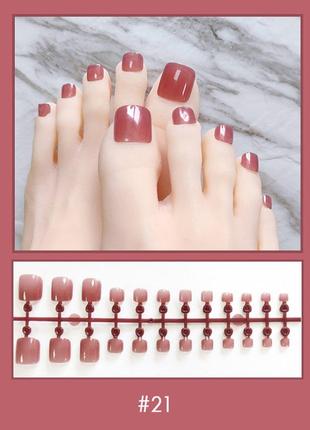 Накладные ногти + клей для педикюра (для пальцев ног)1 фото