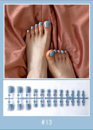 Накладные ногти + клей для педикюра (для пальцев ног)5 фото