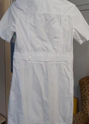 Платье белое "сафари"на пуговицах3 фото