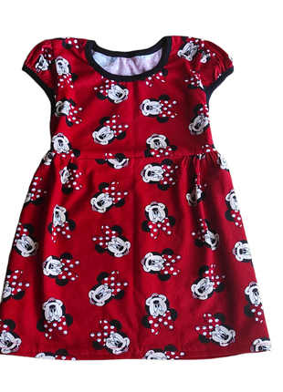 Плаття minnie mouse, 9-12 міс, 74-80 см, червоне для дівчинки
