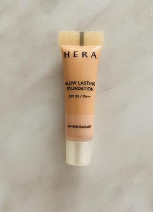 Мініатюра люксової сяючой тональной основи hera glow lasting foundation spf25 pa++