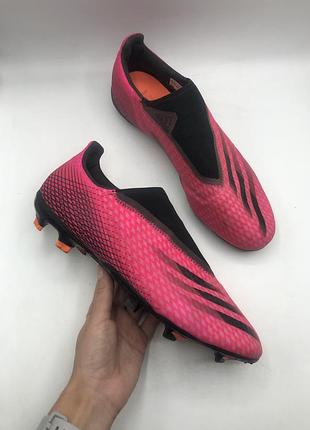 Футбольные бутсы adidas x ghosted.3 laceless fg (fw6968) оригинал