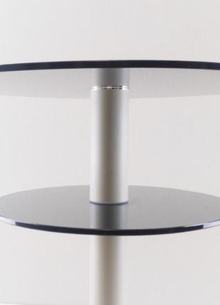 Стеклянный стол круглый commus bravo light425 k gray-sosnak-wtm608 фото