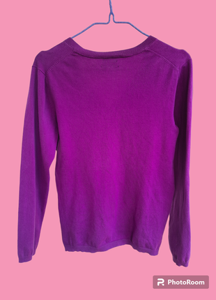 Фіолетовий кофта світер світшот реглан товстовка джемпер светр від tommy hilfiger4 фото