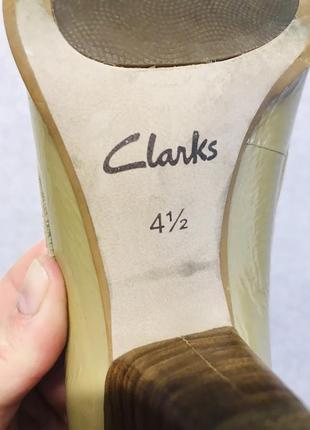 Кожаные летние туфли с открытым носком босоножки clarks4 фото
