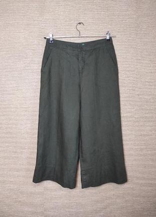 Летние льняные укороченные брюки брюки кюлоты лён2 фото