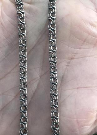 Цепочка серебряная двойной ручеёк 810слч, 55 размер, 55 размер, 55 размер