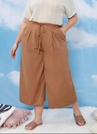 Літні широкі брюки штани кюлоти великий розмір