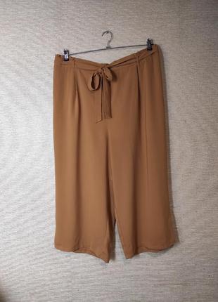 Летние широкие брюки брюки кюлоты большой размер3 фото