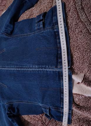 Джинсовка насыщенного джинсового синего цвета8 фото