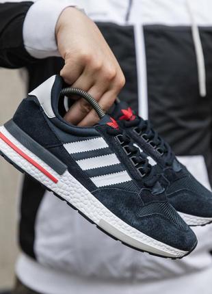 Демисезонные темно-синие кроссовки adidas zx 500 темно-сині чоловічі кросівки adidas zx 500 чоловічі кросівки адідас