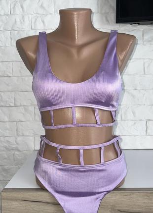 Невероятно красивый лиловый купальник с блестками 85a
