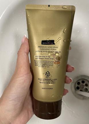 Очищающая пена для лица skinpaste gold snail cleansing foam3 фото