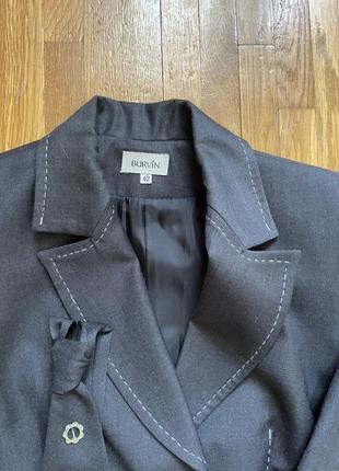 Костюм пиджак белки галстук прямые брюки короткий пиджак3 фото