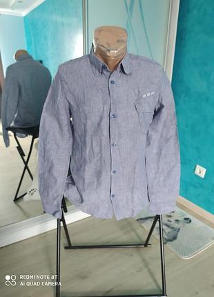 Рубашка, лен, брендова