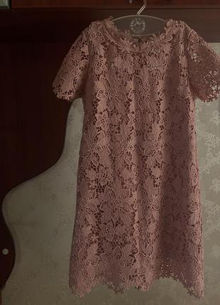 Нежно розовое платье1 фото