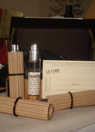 Le labo santal 33 мініатюри travel tube 10 мл