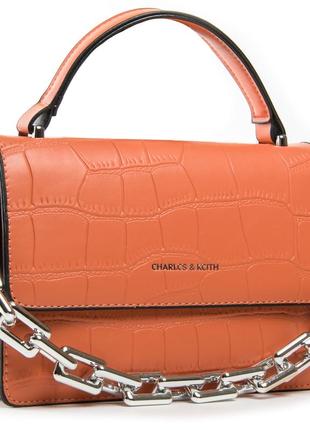 Сумка жіноча класична шкіра fashion 04-02 9878 orange