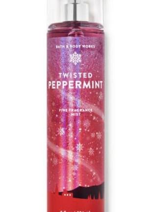 Спрей для тела мист twisted peppermint bath and body works оригинал сша b230632