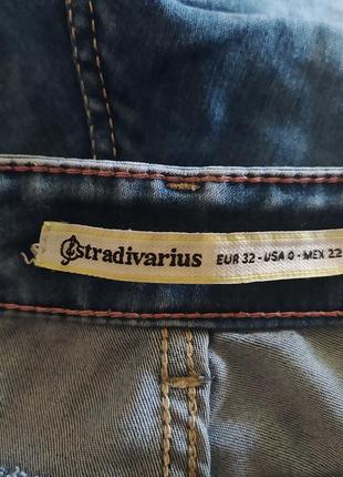 Тонкие хлопковые джинсы stradivarius6 фото