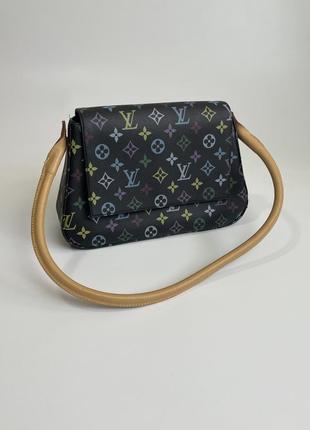 Сумка louis vuitton, натуральна шкіра + канва