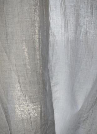 Плаття льон бавовна пілочка біле прозоре довге італія xl l підплатник спідниця для сну7 фото