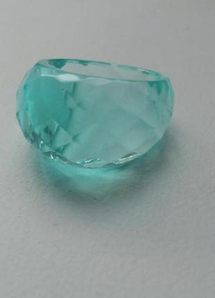 Прозрачное кольцо алмазного цвета имитация камня