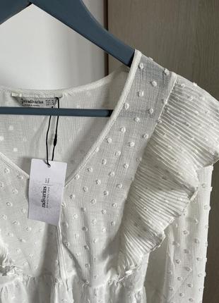 Легкая блуза белого цвета5 фото
