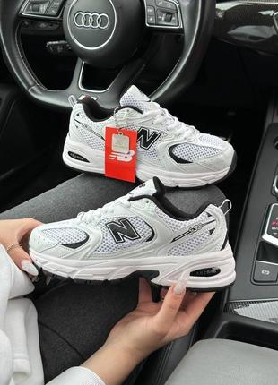 Женские кроссовки new balance 530 white black premium